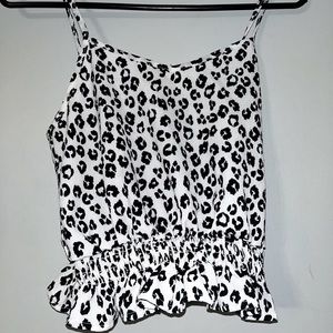 Puffy ruched cropped tank